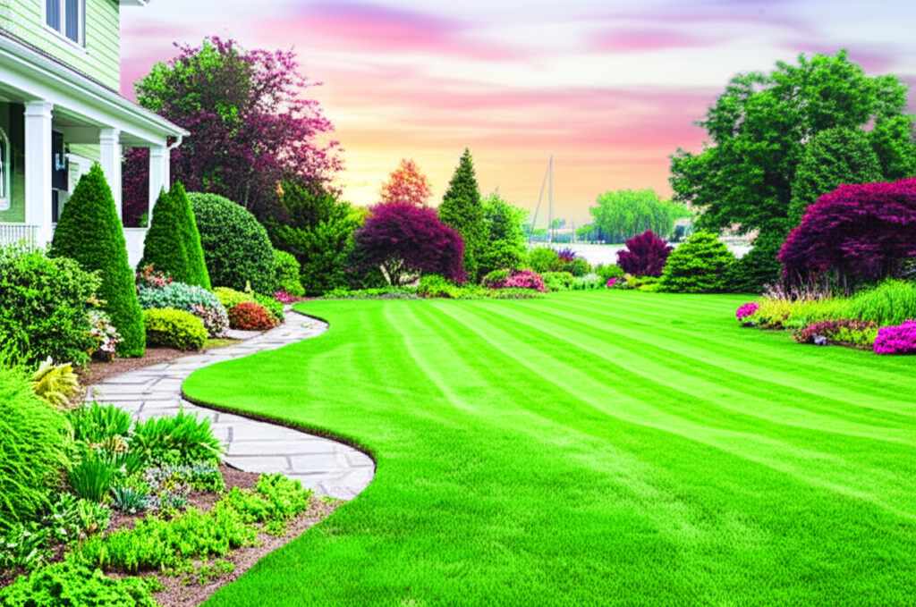 Beautiful FAMLEE Property Care with professional lawn care